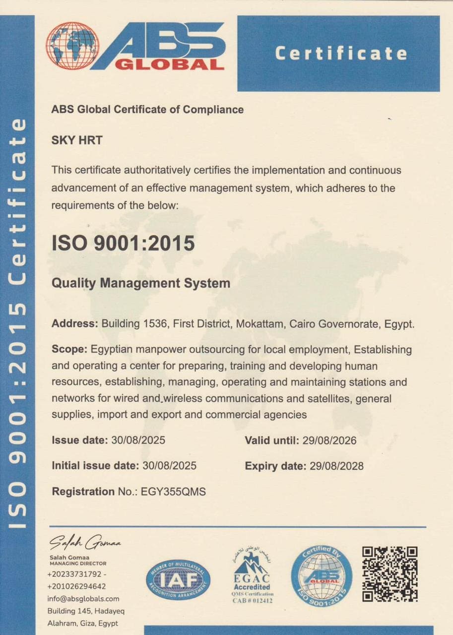 ISO Certificate